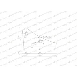 Left front skid plate for use with AK 10 l