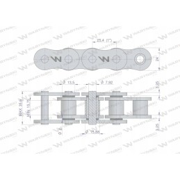Roller chain with O-ring ANSI A80 5m