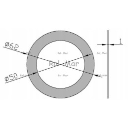 Spacer pad 50x62x1 0 rotary mower