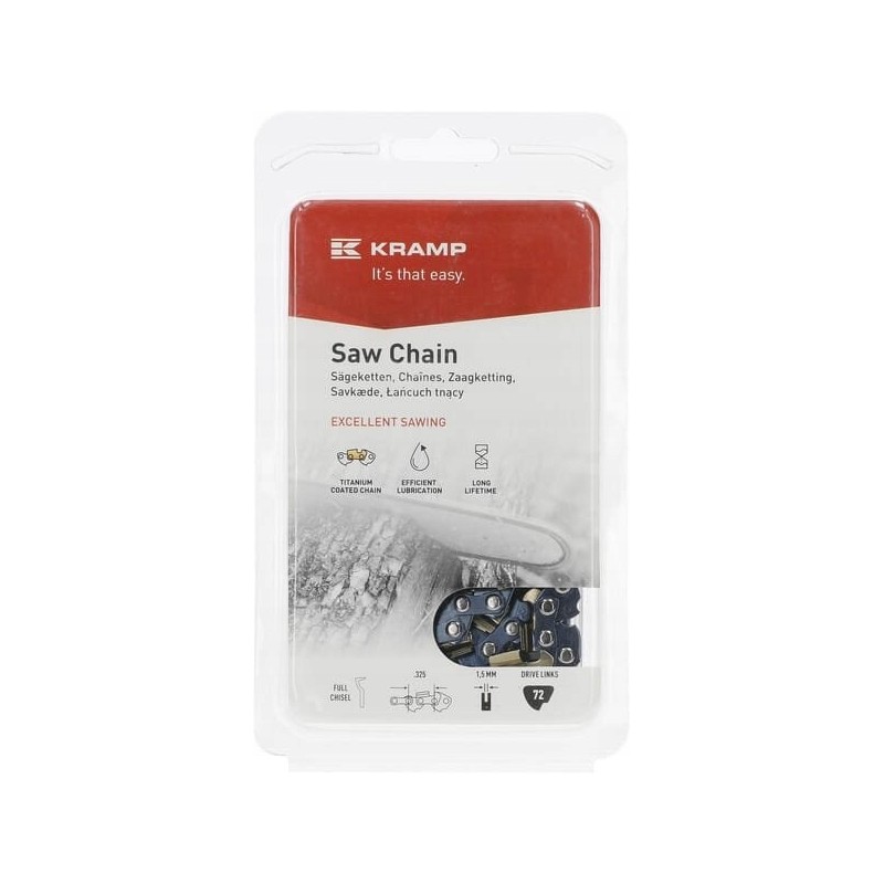 Cutting chain solid chisel 325 1 5 mm 72 o