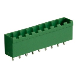 10 pcs - RS PRO 5.0mm Pitch 9 Way Pluggable Terminal Block, Header, Through Hole, Solder Termination