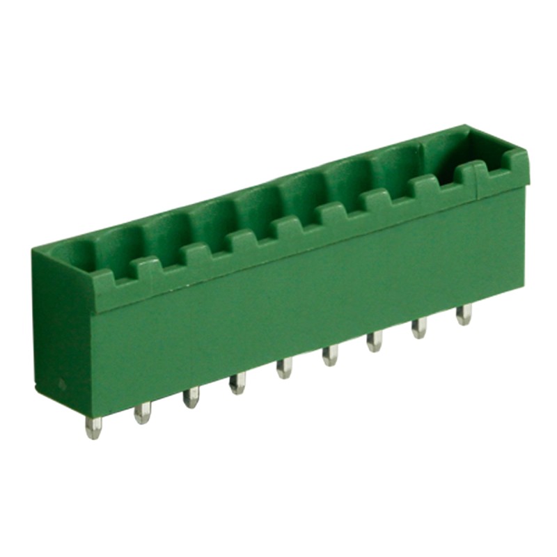 10 pcs - RS PRO 5.0mm Pitch 9 Way Pluggable Terminal Block, Header, Through Hole, Solder Termination