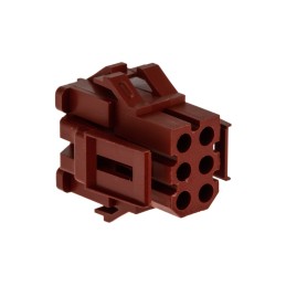 5 pcs - TE Connectivity, Miniature Rectangular II Male Connector Housing, 4.19mm Pitch, 6 Way, 3 Row