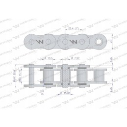 Roller chain with O-ring ansi a 80 r1 1 5m