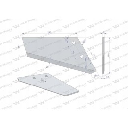 Right plowshare of the stubble cultivator