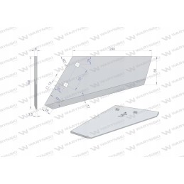 Left plowshare of the stubble cultivator, application l