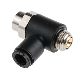 1 pcs - Legris 7010 Series Threaded Flow Regulator, G 1/8 Male Inlet Port x 6mm Tube Outlet Port