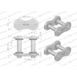 Chain lock with O-ring ansi a 60 r1 3 4 5 pcs