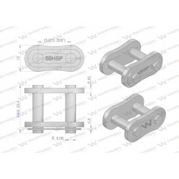 Reinforced chain lock z50sp r1 5 8 Warynsk