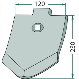 Coulter beak s 12 d 120mm amazone saphir 3374388