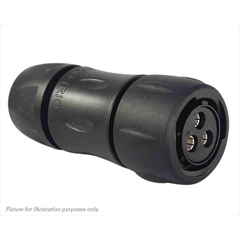 25 pcs - Souriau Circular Connector, 3 Contacts, Cable Mount, Socket, Female, IP68, IP69K, UTS Series