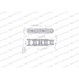 Roller chain 10b 1 92ps bison application