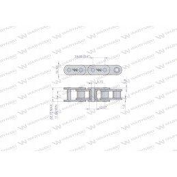 Roller chain 12b 1 74pz, Sipma roll press
