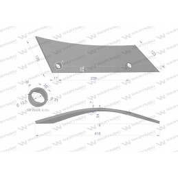 Left deck pier, two-hole, esc g application