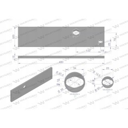 Short left skid, use: 85 196 overum steel
