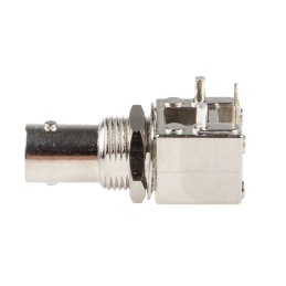 1 pcs - RS PRO, jack PCB Mount BNC Connector, 50Ω, Through Hole Termination, Right Angle Body