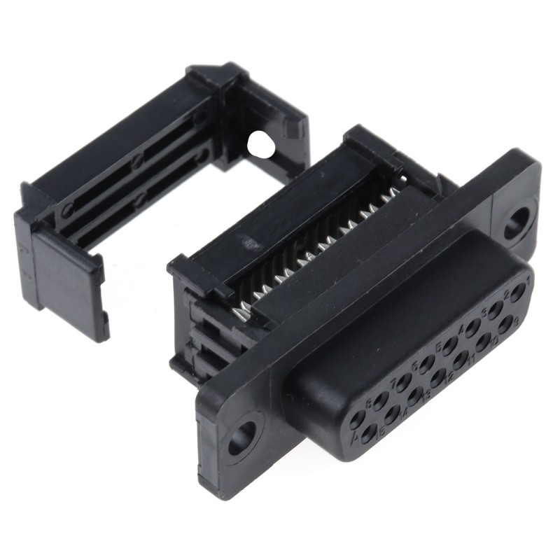 1 pcs - RS PRO 15 Way Cable Mount D-sub Connector Socket, 2.77mm Pitch