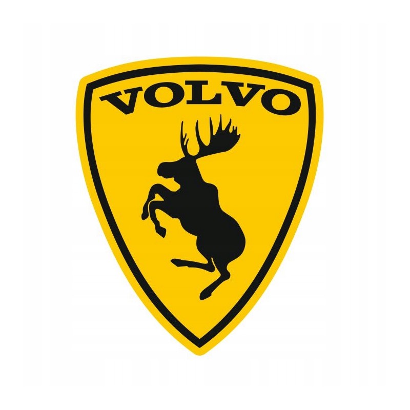 Volvo sticker, yellow, crazy los, 25 cm
