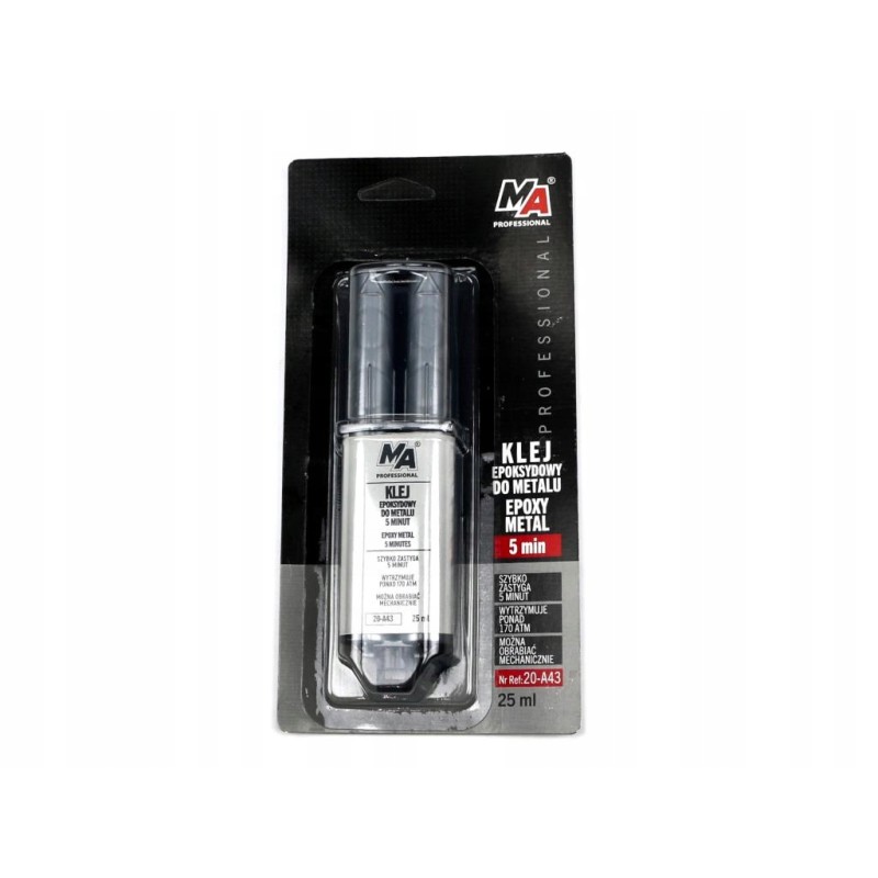 Epoxy glue for metal 5 minutes syringe 25ml ma professional rm 20