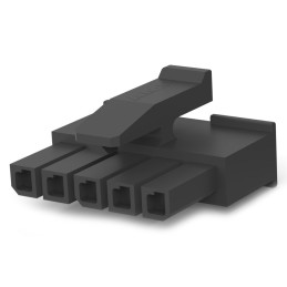 10 pcs - TE Connectivity, Micro MATE-N-LOK Female Connector Housing, 3mm Pitch, 5 Way, 1 Row