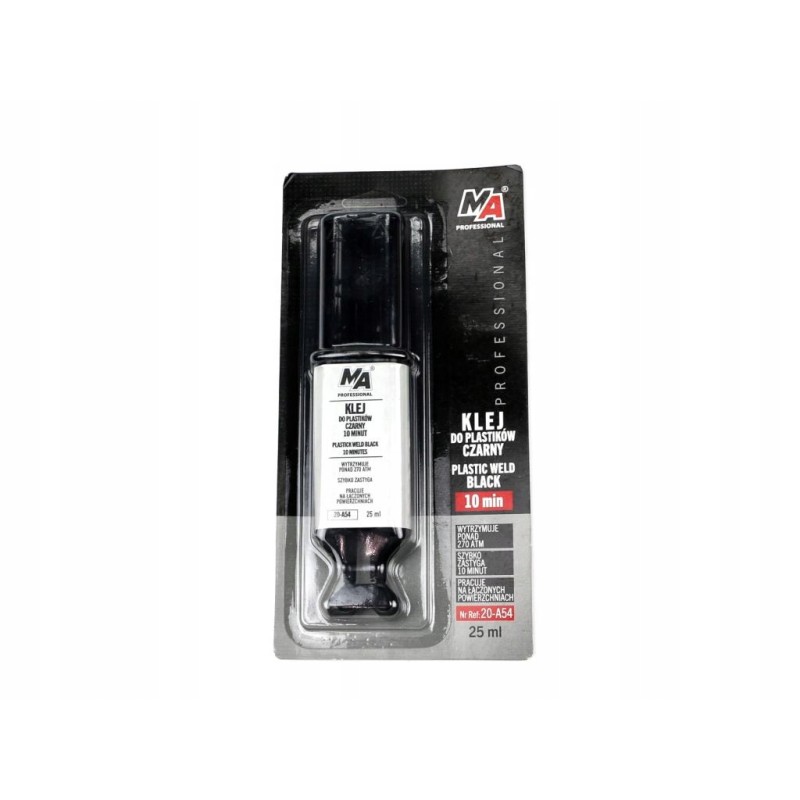 Plastic glue 10 minutes, black, 25 ml syringe, professional rm 20