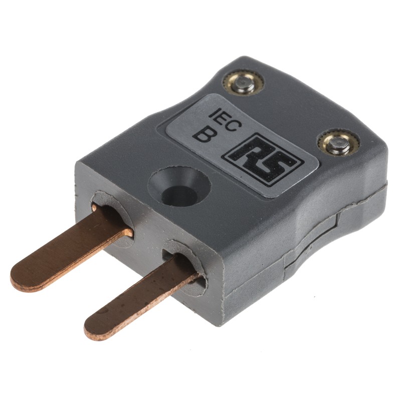 1 pcs - RS PRO In-Line Thermocouple Connector for Use with Type B Thermocouple, Miniature Size, IEC Standard