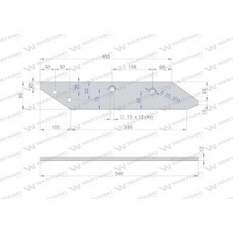 Left skid strip, used after 1895, Unia MX Wary
