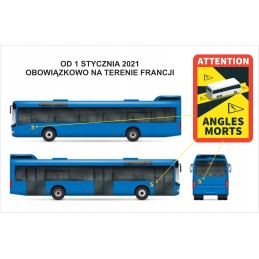 Sticker angles morts blind spots bus 3 pcs