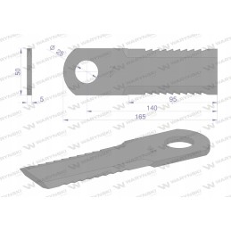 Rotary knife, straw chopper, forage harvester, teeth