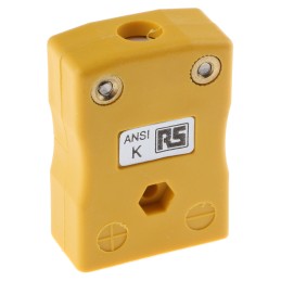 1 pcs - RS PRO In-Line Thermocouple Connector for Use with Type K Thermocouple, Standard Size, ANSI Standard