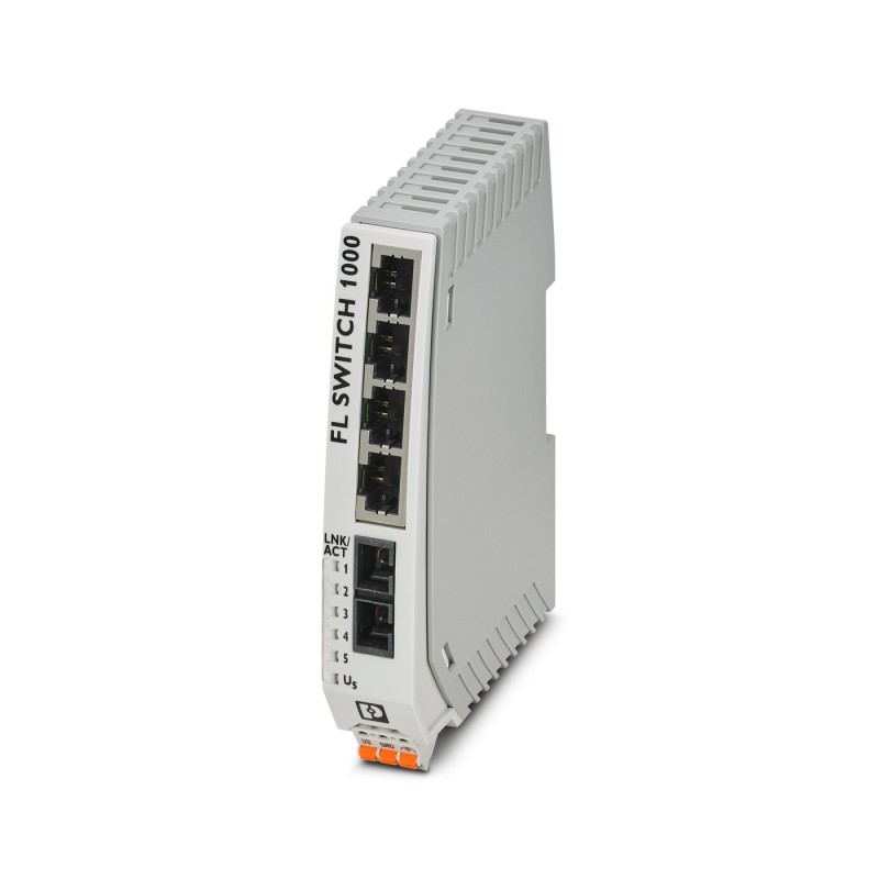 1 pcs - Phoenix Contact FL SWITCH 1000 Series DIN Rail Mount Ethernet Switch, 4 RJ45 Ports, 10/100Mbit/s Transmission, 24V dc