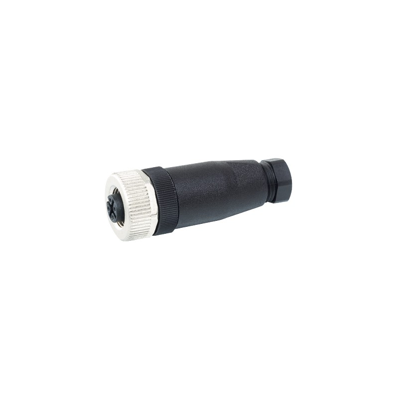 1 pcs - Murrelektronik Circular Connector, 4 Contacts, Cable Mount, M12 Connector, Socket, Male, IP67, 7000 Series