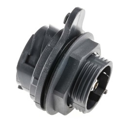 1 pcs - Bulgin Circular Connector, 3 Contacts, Front Mount, Socket, Female, IP66, IP68, IP69K, Buccaneer 7000 Series