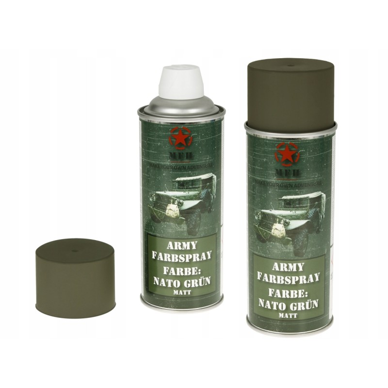 Mfh military paint spray 400ml nato green matt