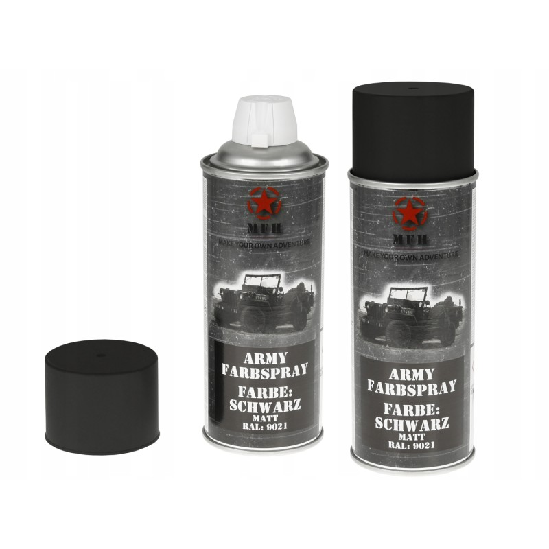 Mfh military paint spray 400ml black matt black