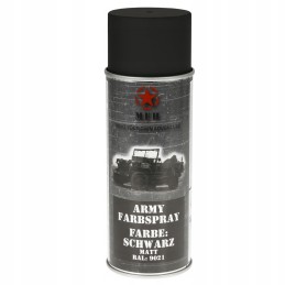 Mfh military paint spray 400ml black matt black