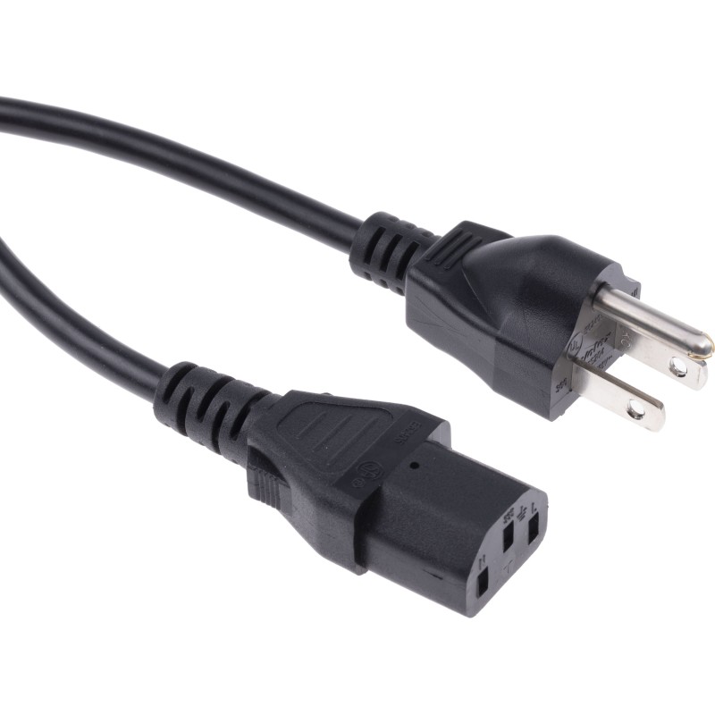 1 pcs - RS PRO IEC C13 Socket to Type B US Plug Plug Power Cord, 2.5m