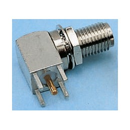 1 pcs - binder, jack PCB Mount SMA Connector, Solder Termination, Right Angle Body
