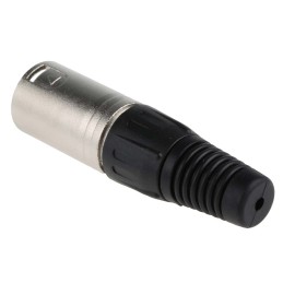 1 pcs - RS PRO Cable Mount XLR Connector, Male, 250 V ac, 5 Way, Silver Plating