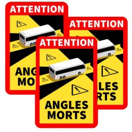 Sticker angles morts blind spots bus set of 3 pcs
