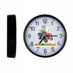 Large 200mm hanging clock with the farmer's shop logo