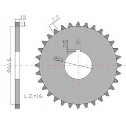 Wheel with wedge seeder Poznań 3023030130