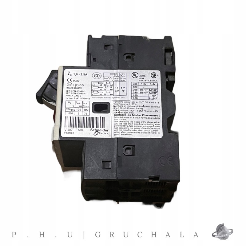 Telemecanique engine switch gv2me 07 6 2 5a