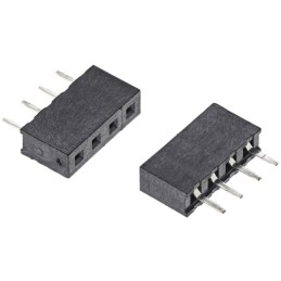10 pcs - HARWIN Straight Through Hole Mount PCB Socket, 4-Contact, 1-Row, 2mm Pitch, Solder Termination