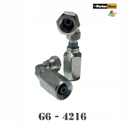 Parker hose connector 4276 g6 90 degree thread 5 8 18