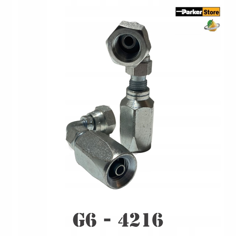 Parker hose connector 4276 g6 90 degree thread 5 8 18