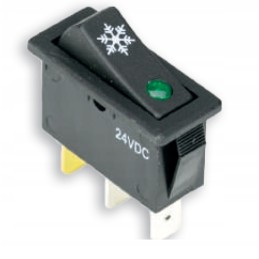 2-position switch 0 1 with green 24v diode