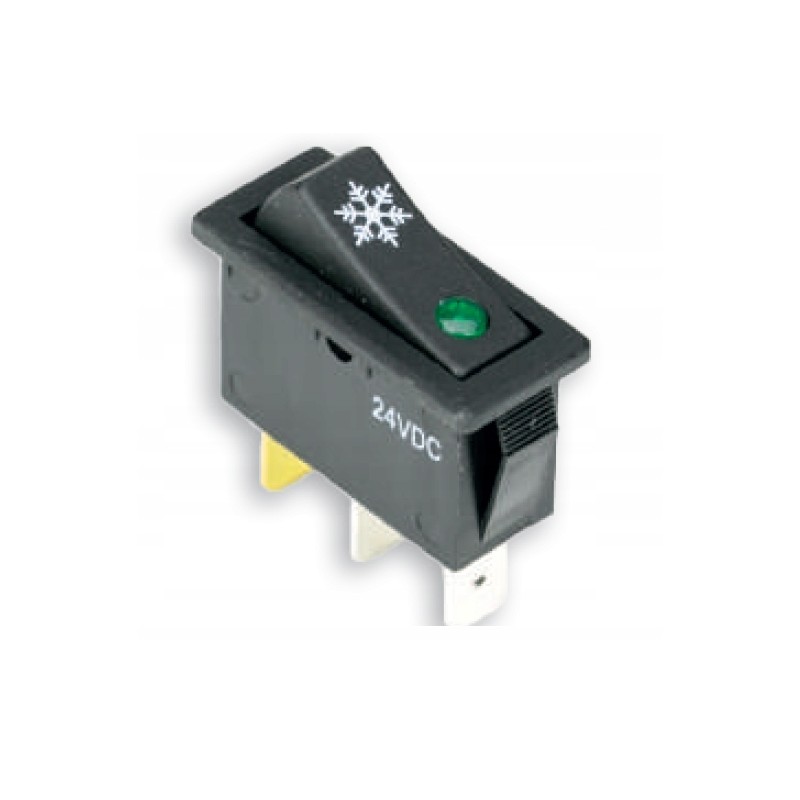 2-position switch 0 1 with green 24v diode