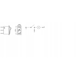 2-position switch 0 1 with green 24v diode