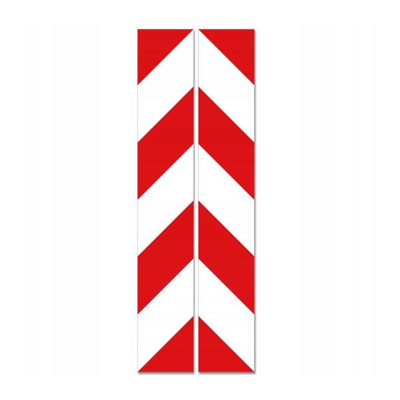 Laminated warning stripes stickers 8x49 reflective